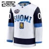 Dresovi Finska 4 Nations Face Off 2025 Fanatics Premium Custom Bijela - Dječji
